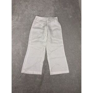 hard tail forever‎ white linen pants cropped wide leg